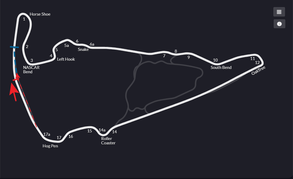 Virginia International Raceway Full Course track layout